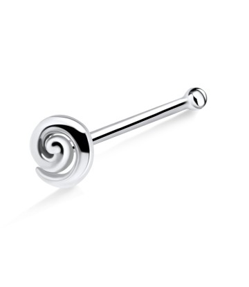 Concentric Circle Silver Bone Nose Stud NSKD-1006